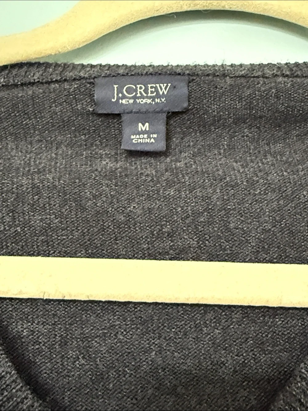 J.Crew Merino Wool V-Neck Sweater Gray Medium